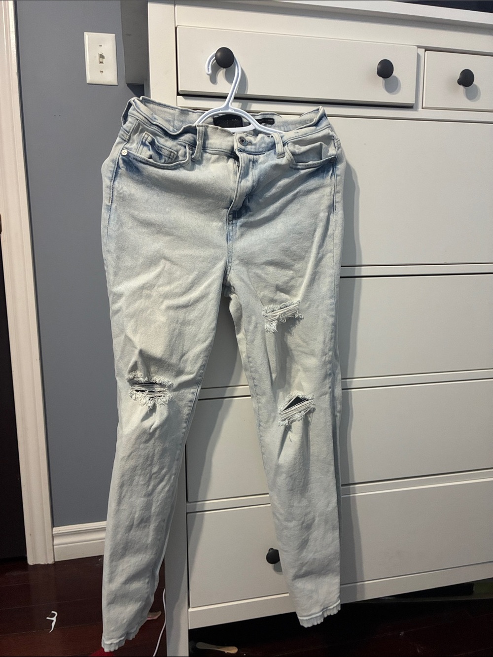 Kendall & Kylie Light Blue Distressed Skinny Jeans